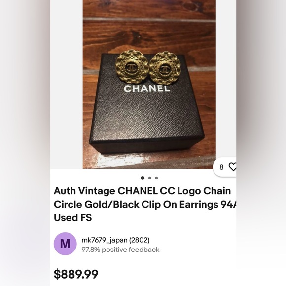 Chanel Vintage coco mark gold - Picture 6 of 6